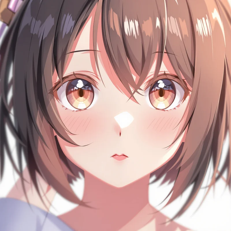 Anime Girl PFP with clean white aesthetic