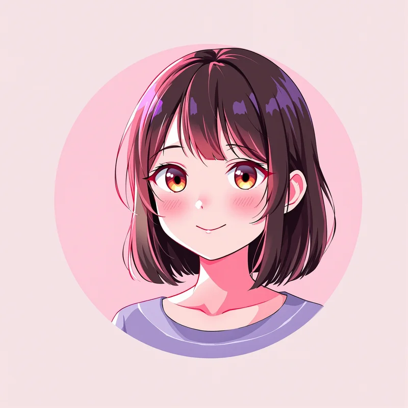 Anime Girl avatar portrait with cute presence