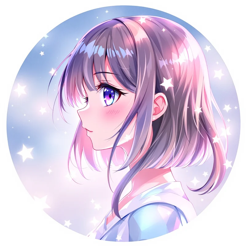 Anime Girl avatar portrait with cute presence