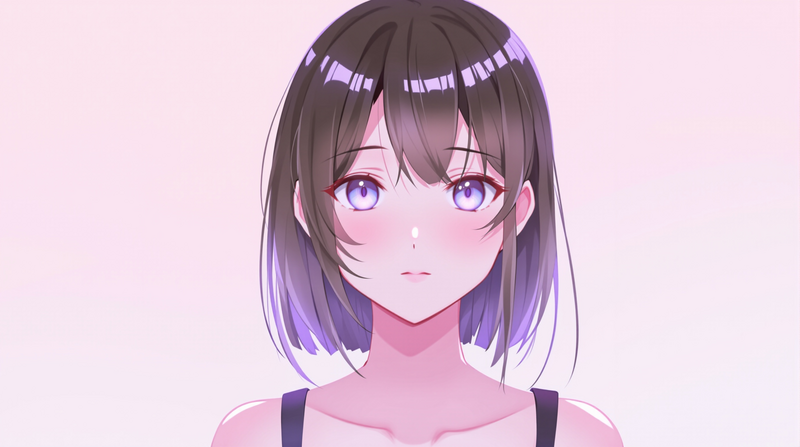 anime girl pfp soft pastel portrait