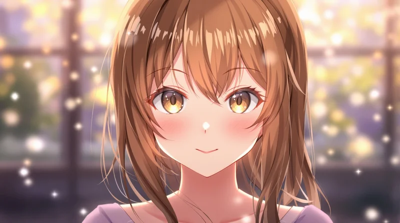 anime girl pfp soft light portrait