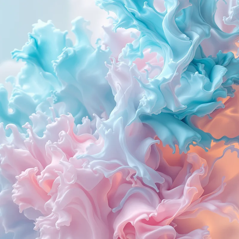 Aqua Ink Bloom Aqua Background