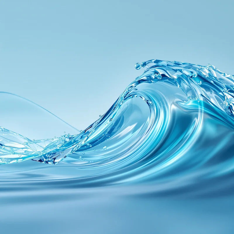 Aqua Wave Glass Arc Aqua Background
