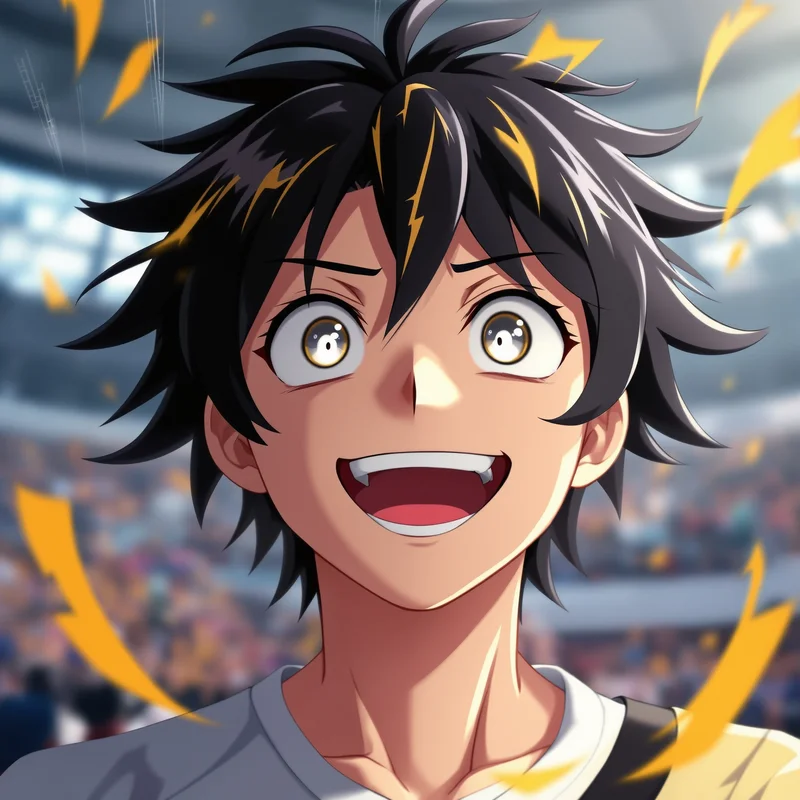 Bachira smiling avatar.