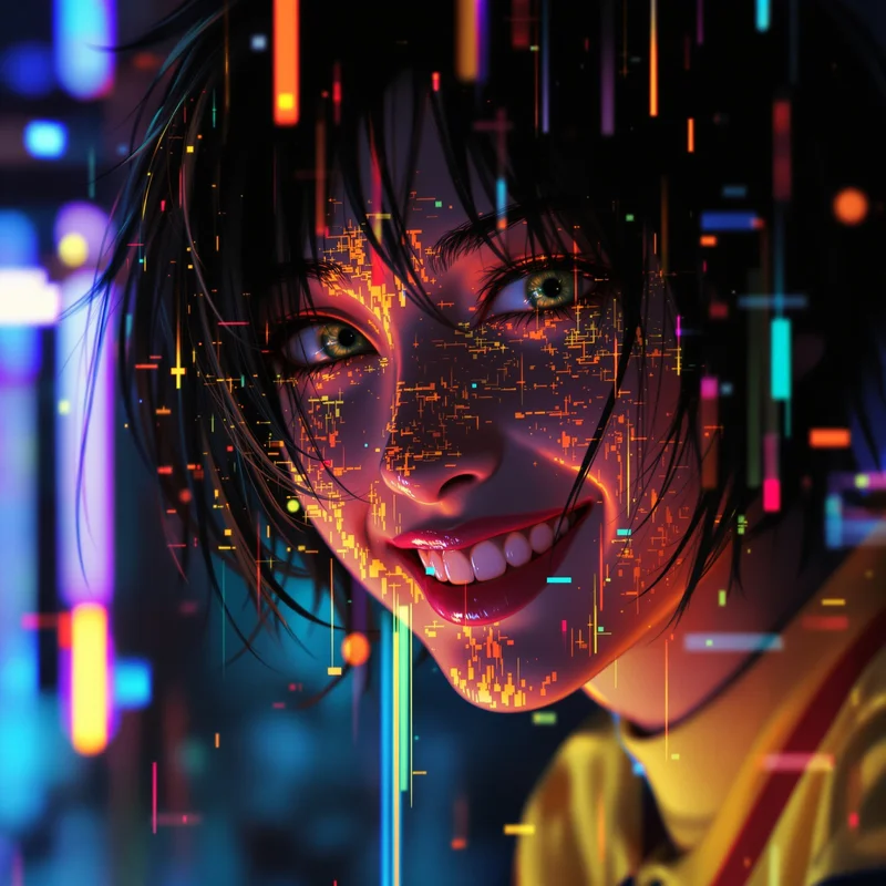 Bachira glitch effect avatar.