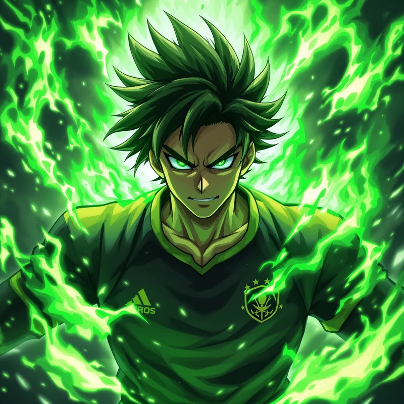 Bachira green fire avatar.