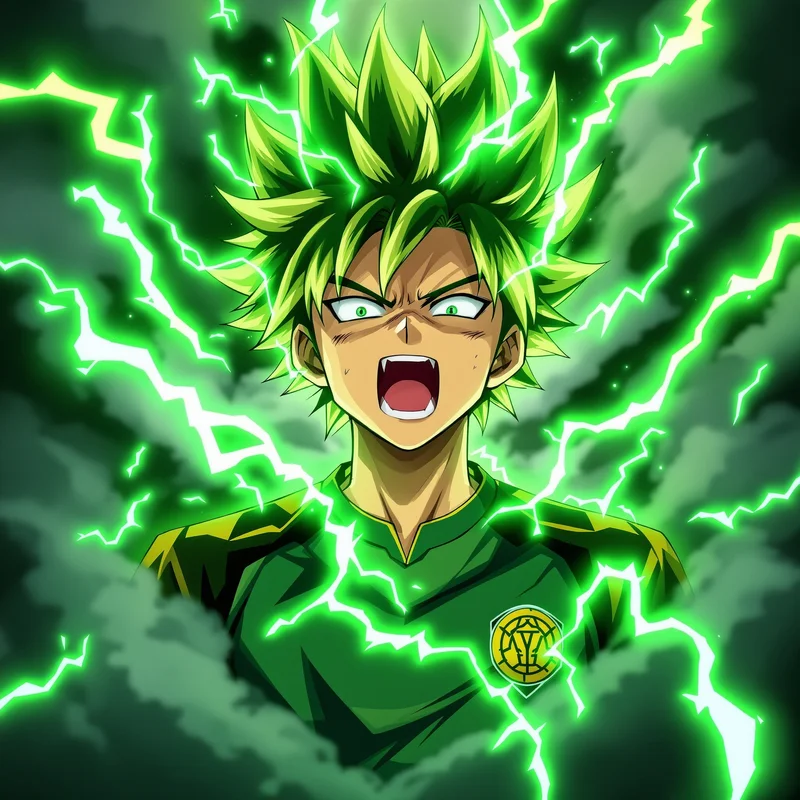 Bachira green lightning avatar.