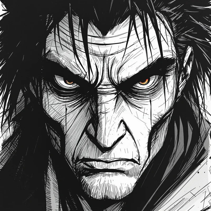 Bachira manga ink avatar.