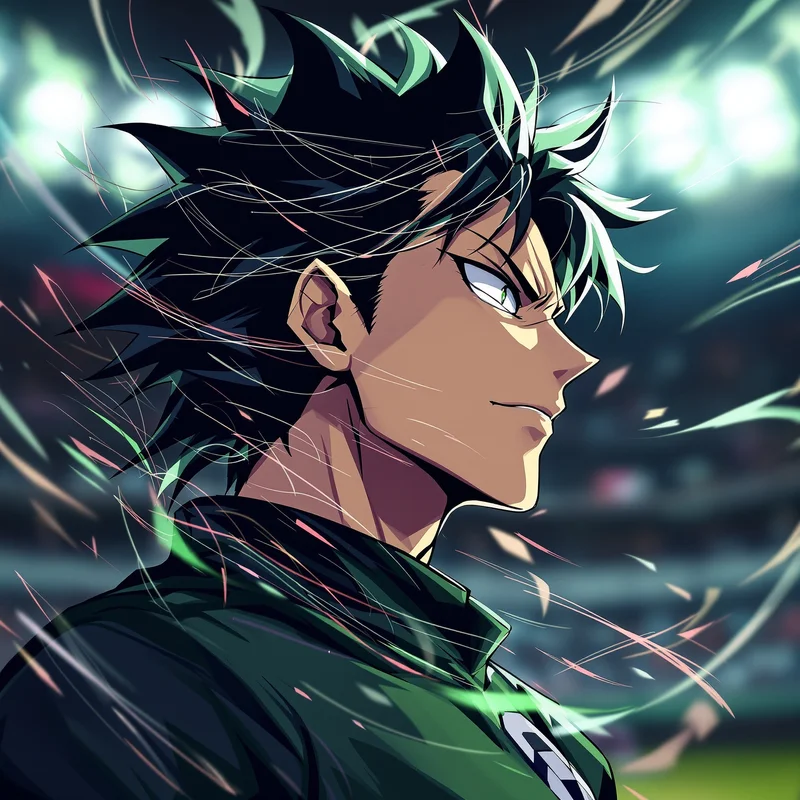 High-contrast Bachira PFP focused on face clarity and striker dominance