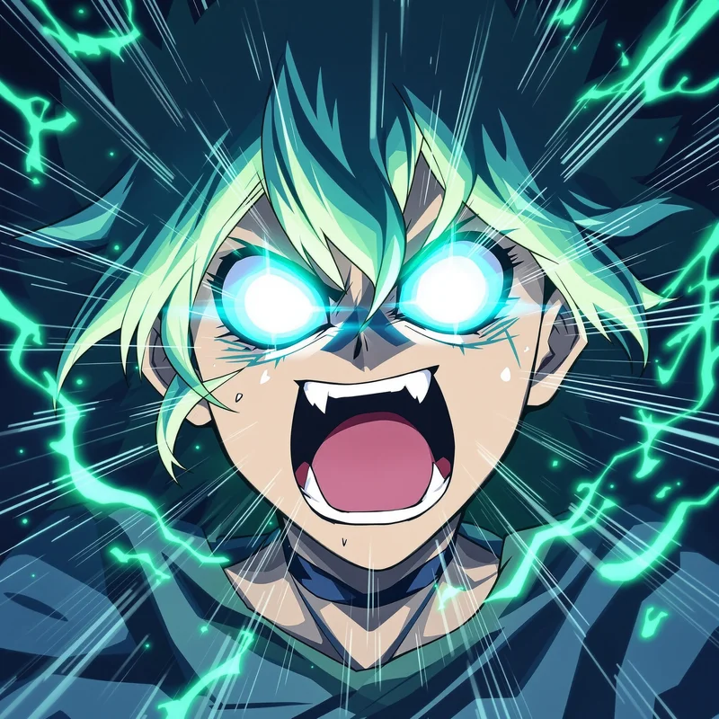 Looped-motion Bachira PFP with eye-led composition and readable anime energy
