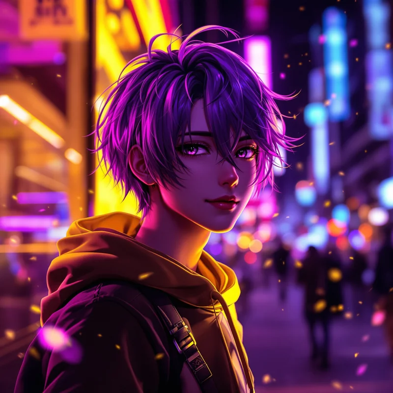 Bachira purple neon avatar.