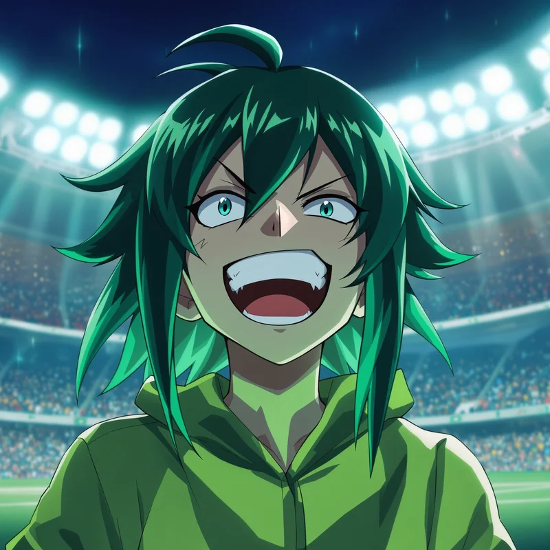 Bachira digital identity icon with expressive anime style capturing bachira shaping the game in real time