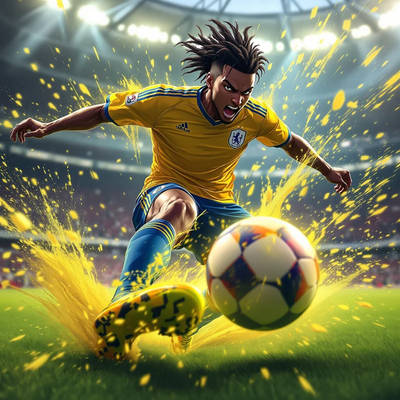 Bachira soccer action avatar.