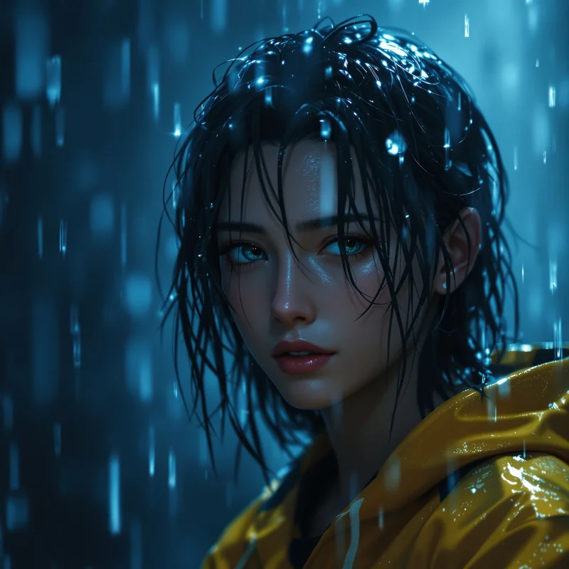 Bachira wet hair avatar.