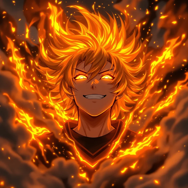 Bachira yellow flames avatar.