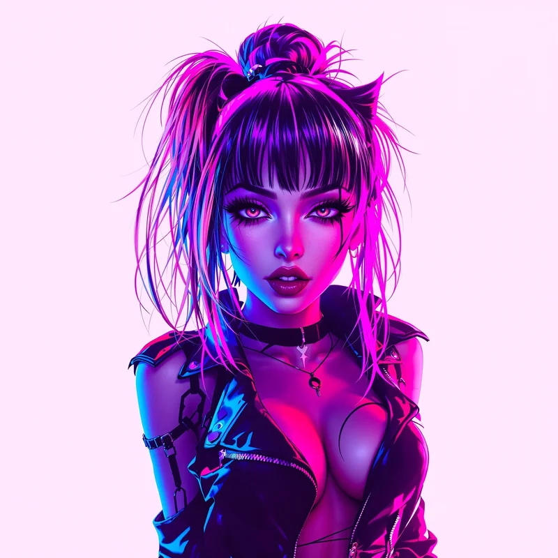 baddie PFP portrait with dark aesthetic for social media avatar
