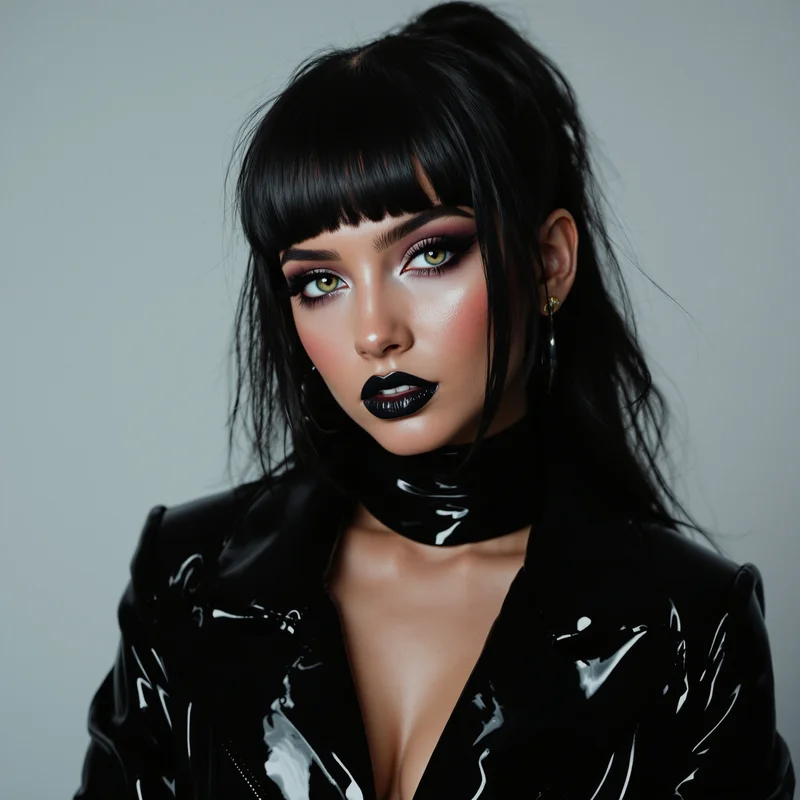 baddie PFP portrait with sharp lighting for social media avatar