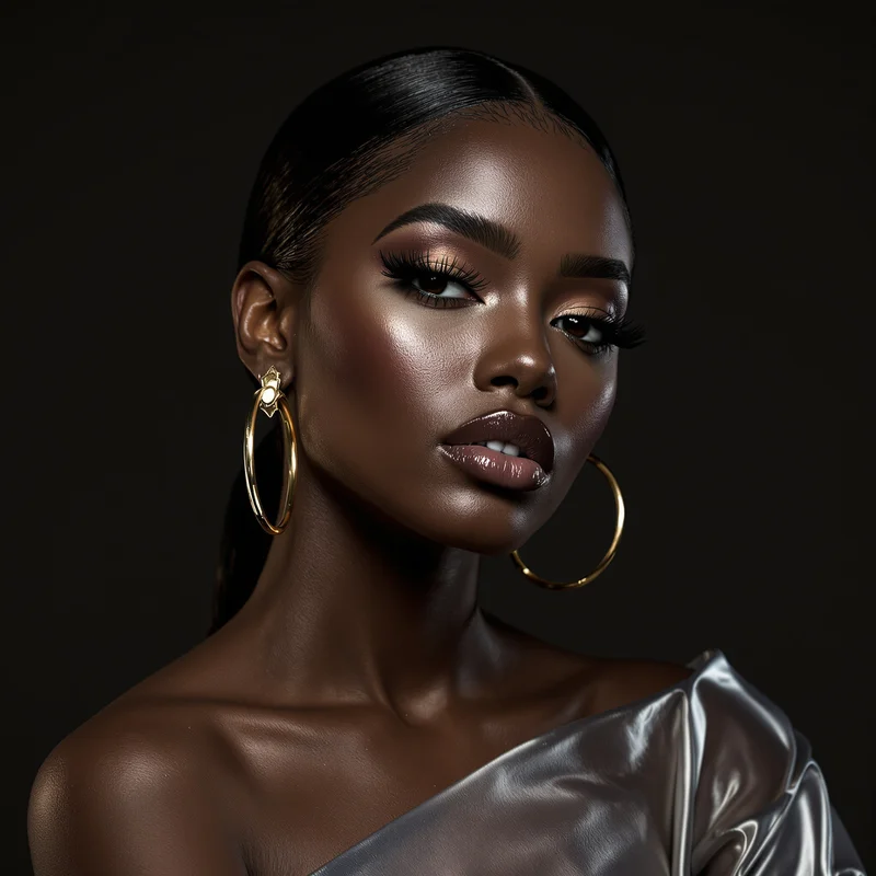 baddie avatar image with glossy makeup for profile picture use