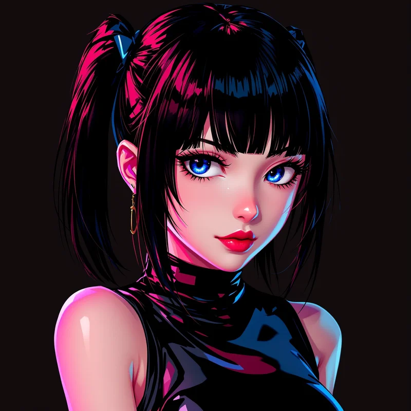 baddie avatar image with sharp lighting for avatar display