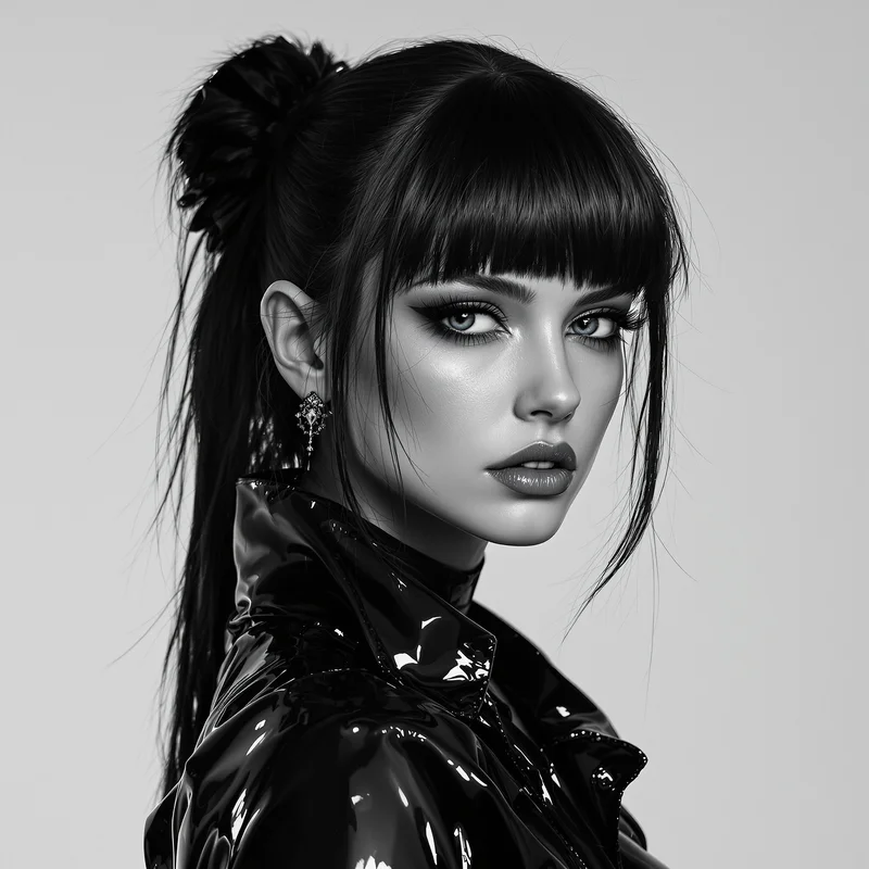 attitude portrait PFP with neon glow for messaging profile icon