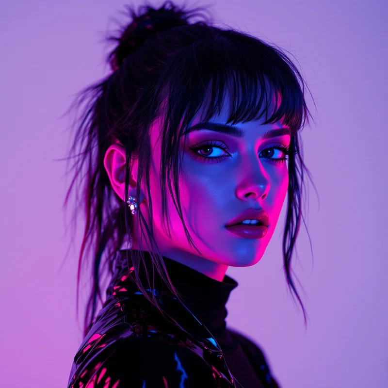 attitude portrait PFP with sharp lighting for avatar display