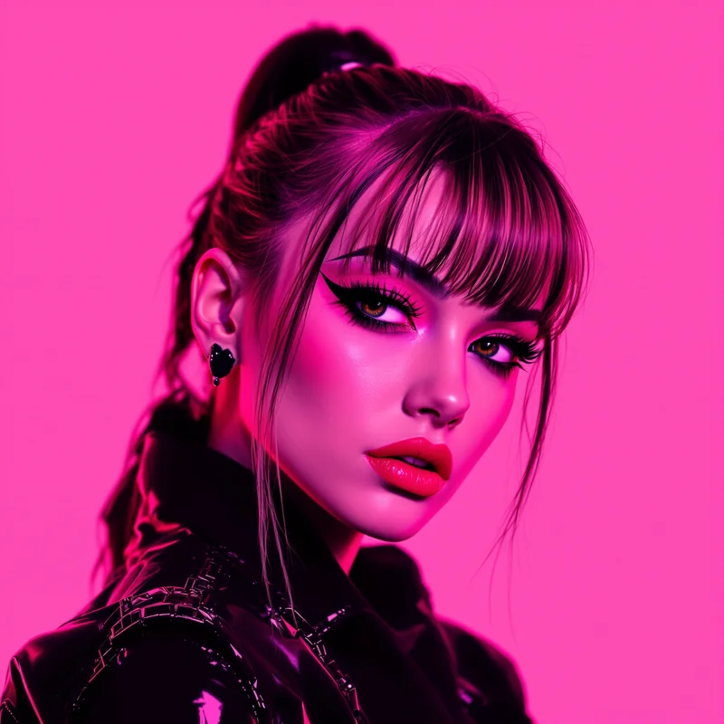 baddie avatar image with strong contrast for messaging profile icon