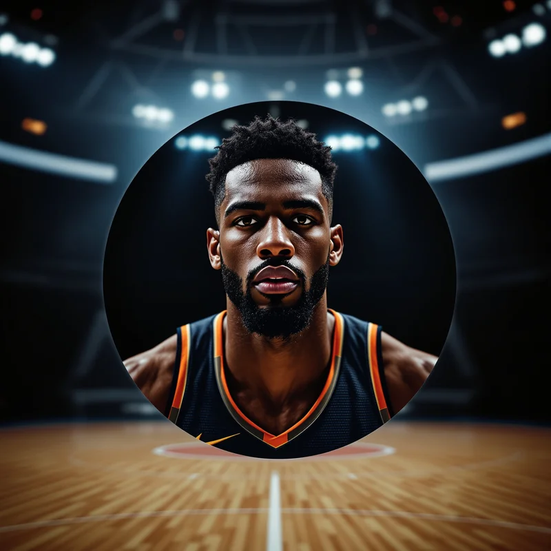 Basketball PFP with sporty composition