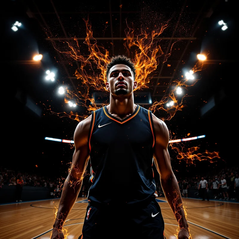 Basketball avatar portrait with strong presence