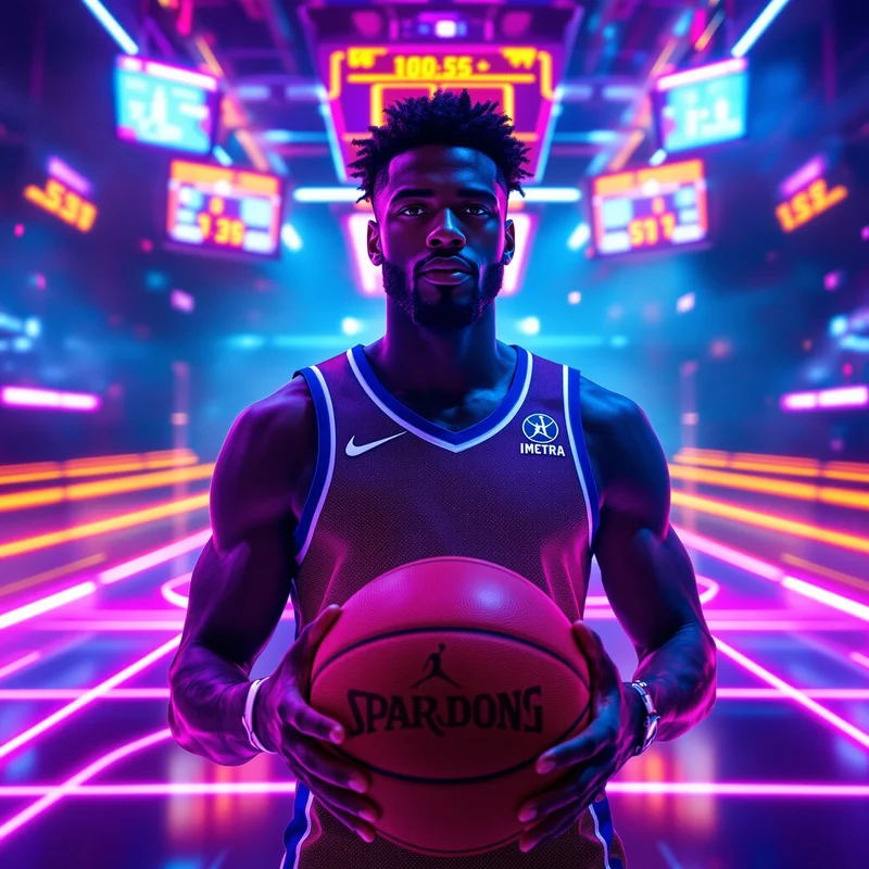 Neon Court Basketball PFP.