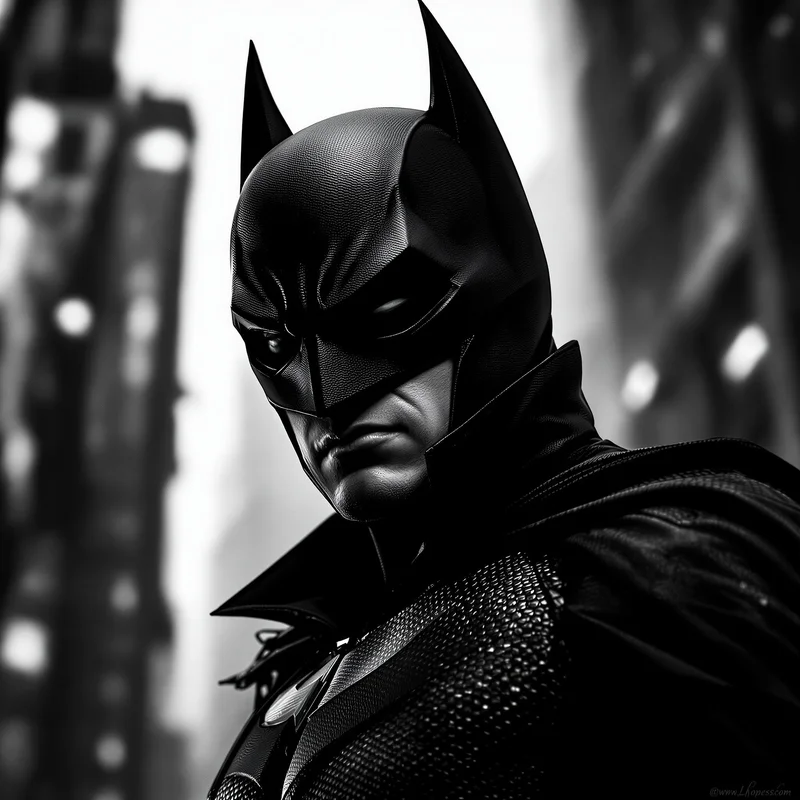 Batman avatar profile image with intense shadow expression