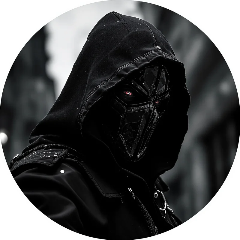 Batman avatar profile image with intense shadow expression