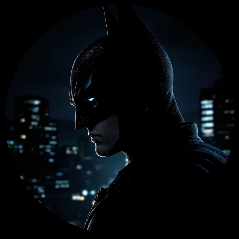 Batman PFP with noir composition and clear identity