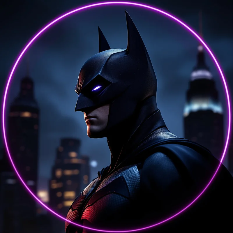 Batman PFP with noir composition and clear identity