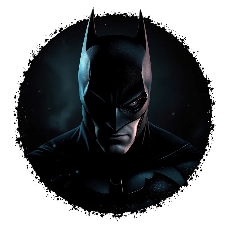 Batman avatar profile image with intense shadow expression
