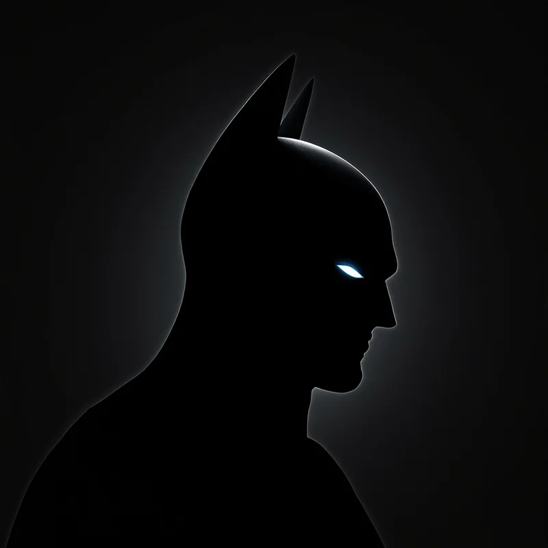 minimal black batman pfp with clean silhouette aesthetic