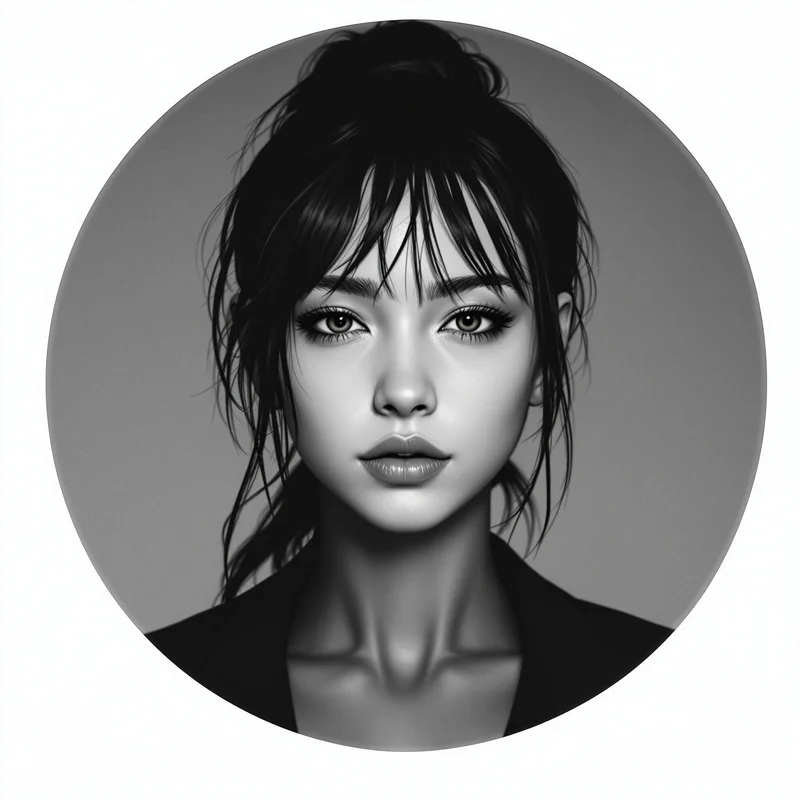 Billie Eilish avatar portrait with calm personality