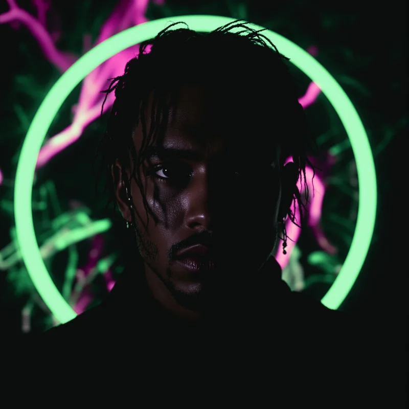 Billie Eilish avatar portrait with calm personality