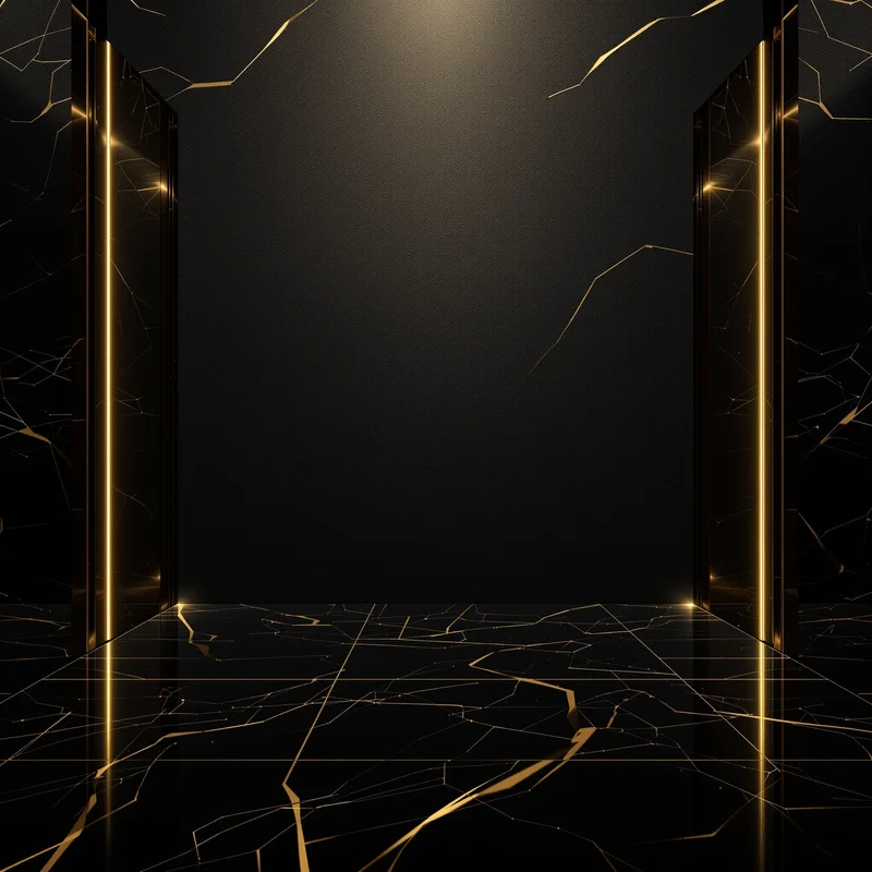 Eternal black gold background