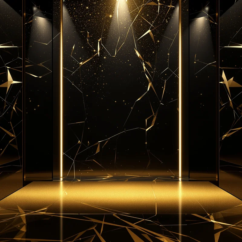 Eternal black gold background