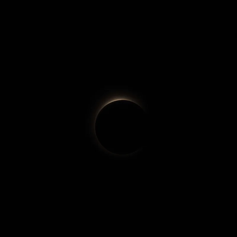 Crescent Eclipse Black Background