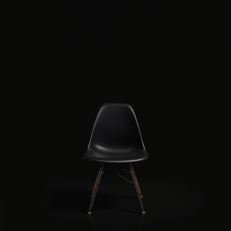 Empty Chair Noir Black Background