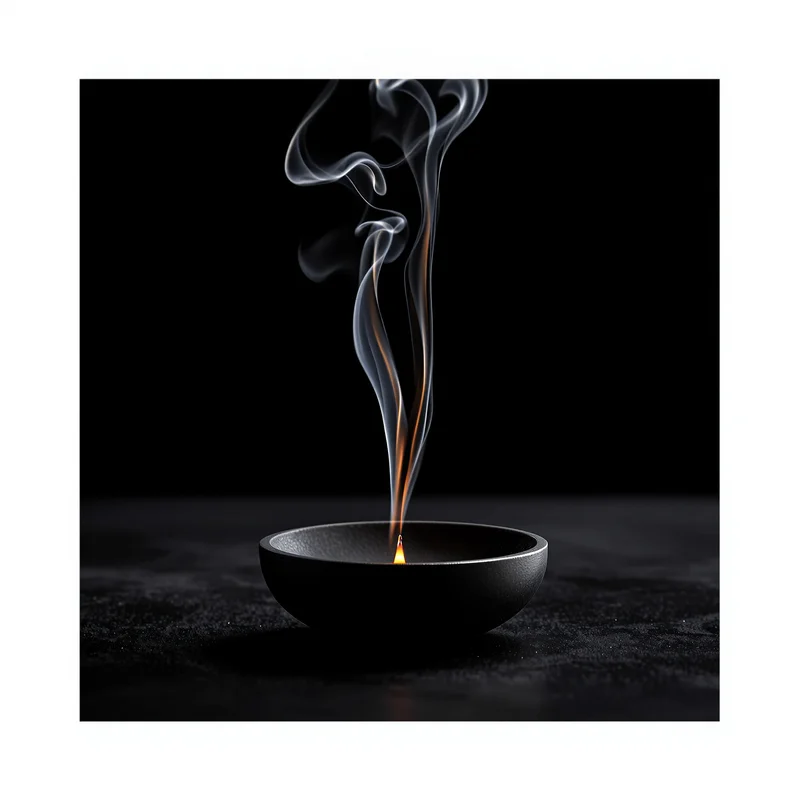 Fading Incense Ember Black Background