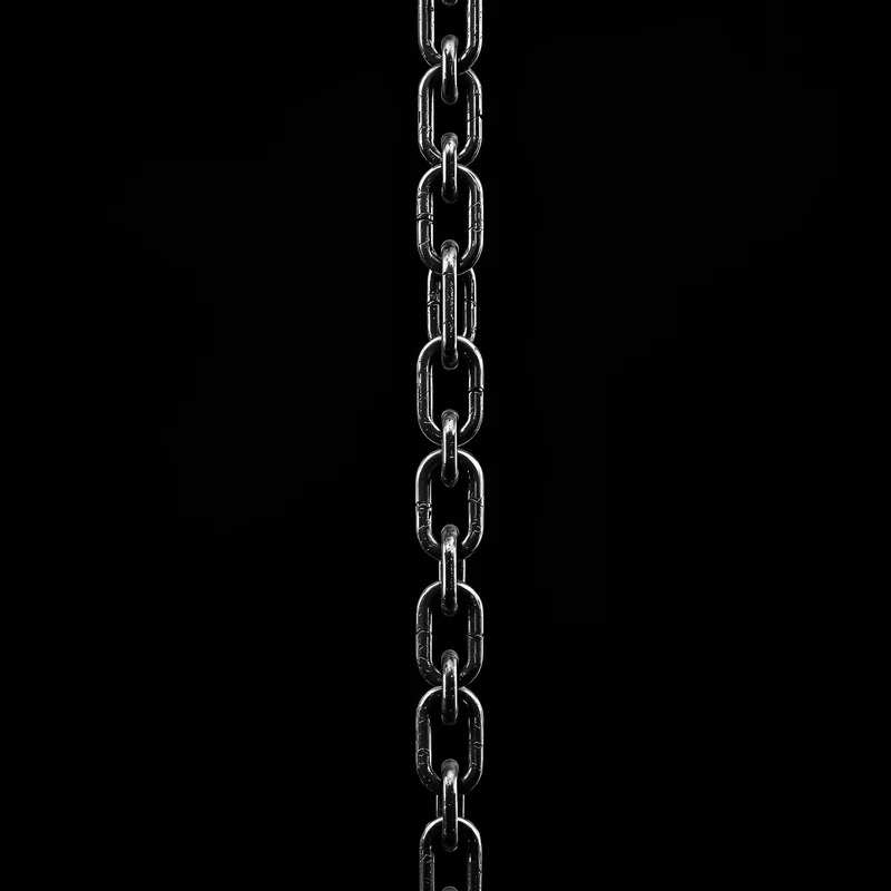 Hanging Chain Shadow Black Background