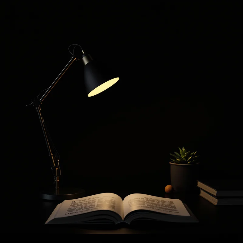 Reading Lamp Cone Black Background