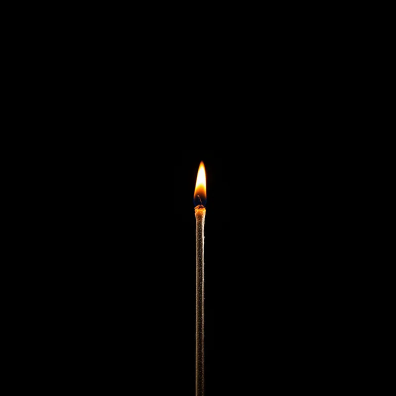 Single Match Glow Black Background