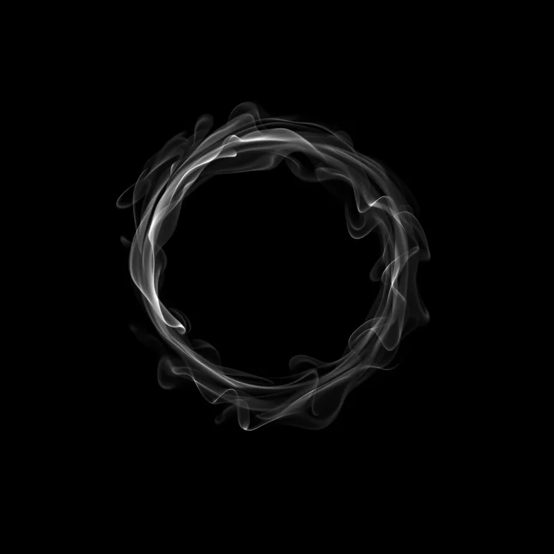 Smoke Ring Minimal Black Background
