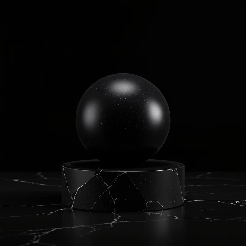 Stone Sphere Void Black Background