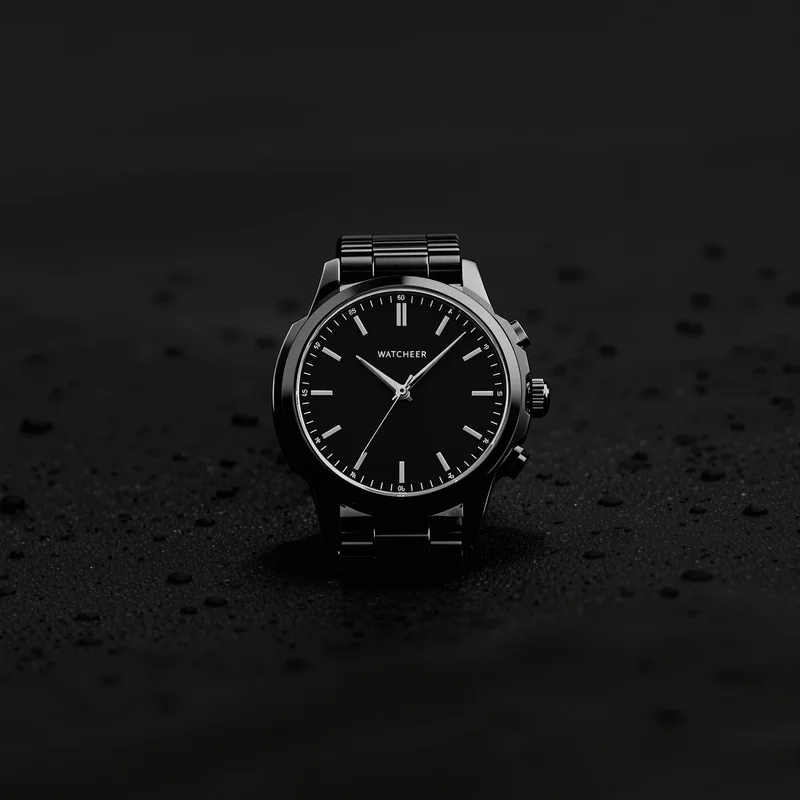 Watch Detail Luxury Black Background