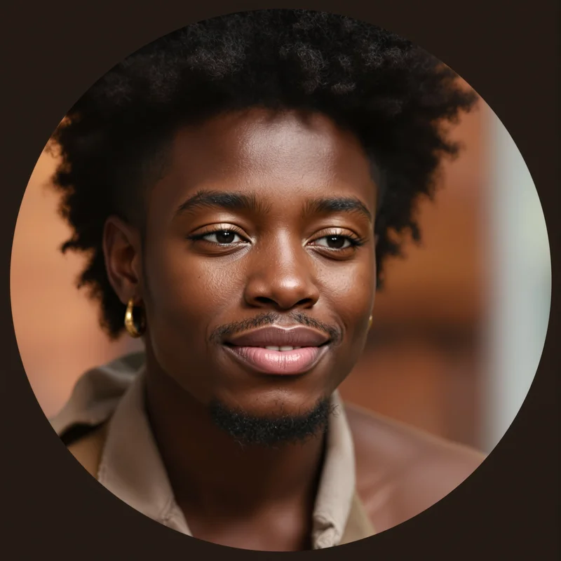 Black Girl avatar profile image with confident expression