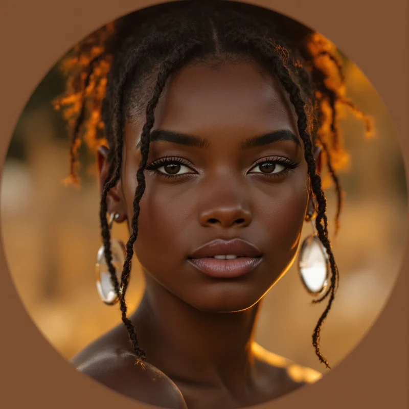 Black Girl avatar profile image with confident expression